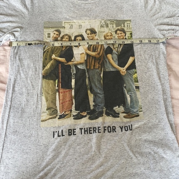 FRIENDS "I'll Be There For You" Gray TShirt Size Small - Picture 7 of 8